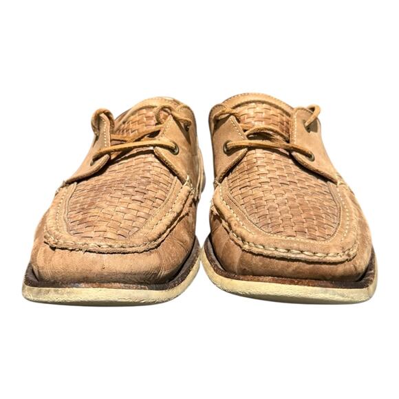 Tommy Bahama Men’s Leather Apron Toe Casual Boat Shoes Sz 10.5 M Brown Comfort
